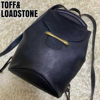 トフアンドロードストーン(TOFF＆LOADSTONE)の良品✨トフ&ロードストーン リュック バックパック 金具 レザー  ブラック(リュック/バックパック)