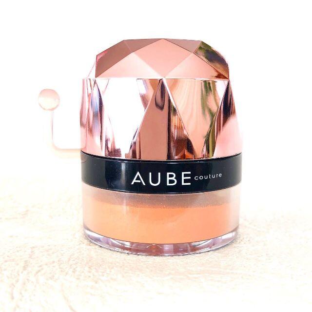 AUBE couture(オーブクチュール)のAUBE ぽんぽんチーク 433 オレンジ ほお紅 3.5ｇ オーブ クチュール コスメ/美容のベースメイク/化粧品(チーク)の商品写真