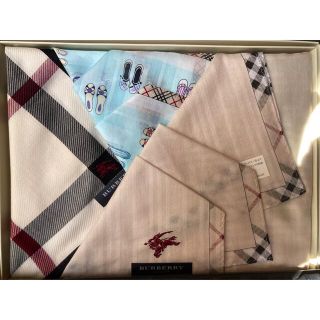 バーバリー(BURBERRY)の未使用　バーバリーハンカチ3枚セット(ハンカチ)