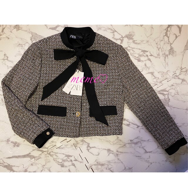ZARA - 【完売/新品】ZARA リボンディテール テクスチャー ZARA - 【完売/新品】ZARA リボンディテール テクスチャー