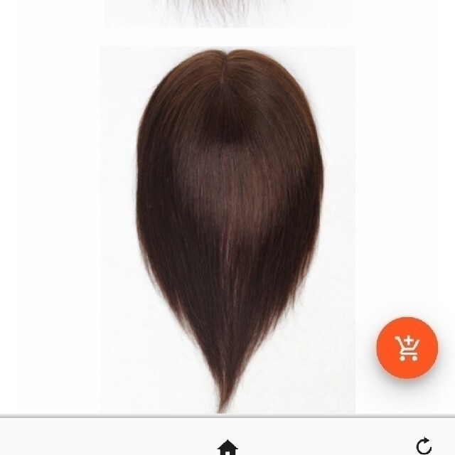 ウィッグ人毛100%カラーブラウン レディースのウィッグ/エクステ(前髪ウィッグ)の商品写真