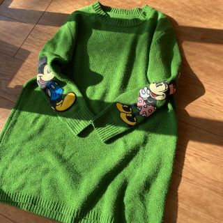 グリモワール(Grimoire)のretoro green knit ヴィンテージ　古着(ニット/セーター)