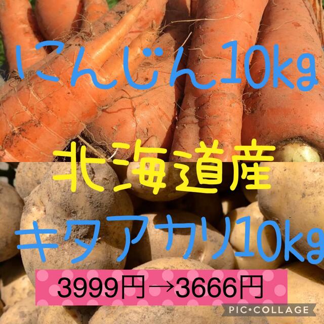 北海道産キタアカリ10kgにんじん10kg