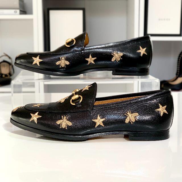 大手ECサイト グッチ GUCCI ローファー ゴールド ハチ スター ホース