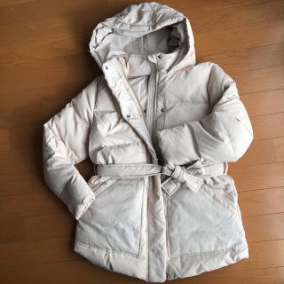 ザラキッズ(ZARA KIDS)の⭐︎ZaraGirlsダウンコートフードファー付　ベージュ11/12 152cm(ジャケット/上着)