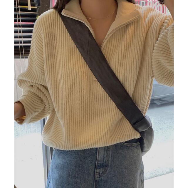 ZARA(ザラ)のハーフジップアップニットトップス レディースのトップス(ニット/セーター)の商品写真