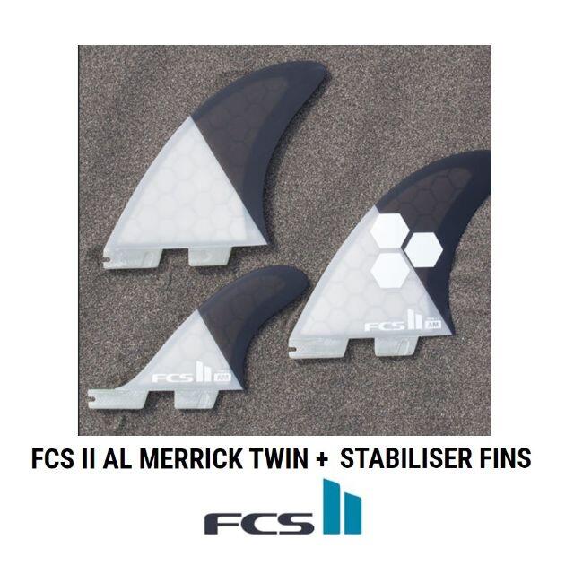 FCS II AL MERRICK TWIN + STABILISER FINS