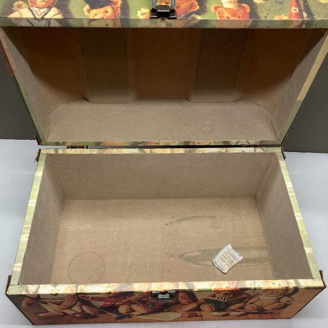 テディベア　木箱　当時物 ランチボックス レトロ 木製 くま　小物入れ