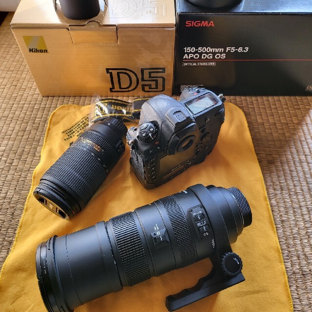 nikon　D5とレンズ二本