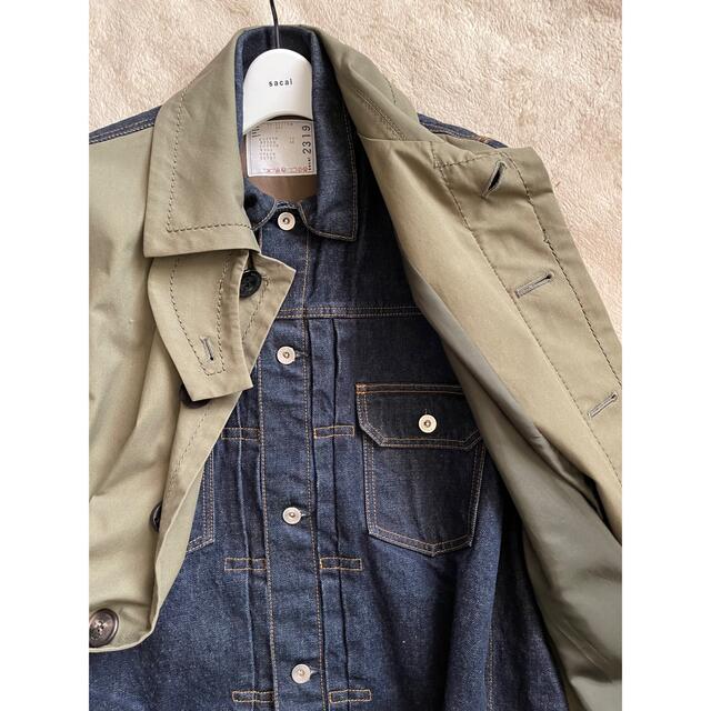 sacai - sacai20AW デニム・ステンカラードッキングコートの通販 by