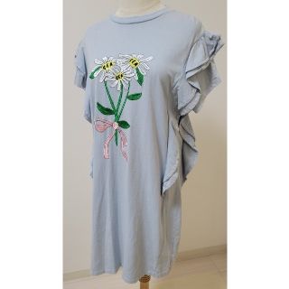 レイジーオーフ(LAZY OAF)のLazy Oaf レイジーオーフ G.E.M お花 空色 ワンピース(ミニワンピース)