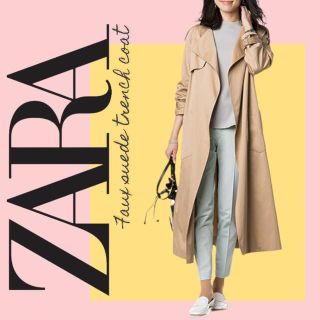 ザラ(ZARA)の【新品同様】アウターの定番 ZARA｜スエードテイストのトレンチコート(トレンチコート)