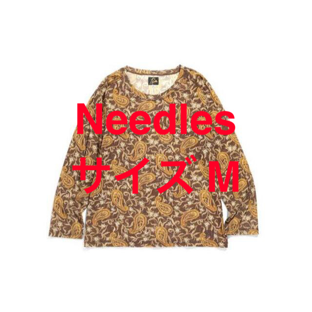 needles L/S U neck Tee poly mesh ペイズリー