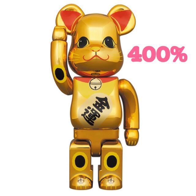 全高約280mm状態BE@RBRICK 招き猫 金運 金メッキ 参 400％