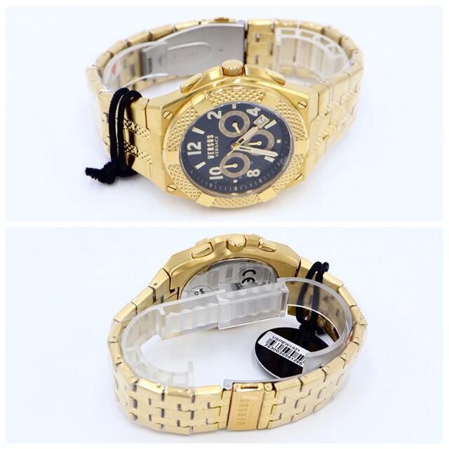 新品未使用】VERSUS VERSACE ゴールド クロノ メンズ 腕時計