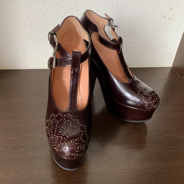 【美品】カルヴェン パンプス ダブルストラップ 38