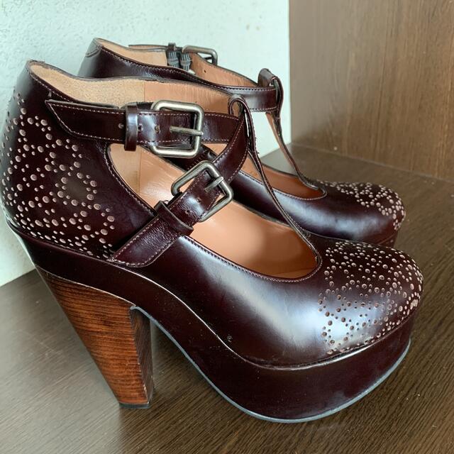 【美品】カルヴェン パンプス ダブルストラップ 38