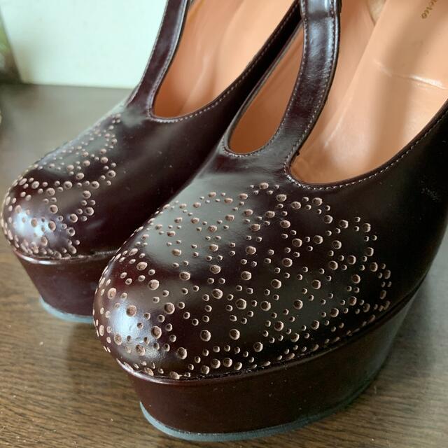 【美品】カルヴェン パンプス ダブルストラップ 38