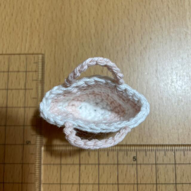 【44】小さなしましまトートバッグ　ハンドメイド ハンドメイドのおもちゃ(ミニチュア)の商品写真