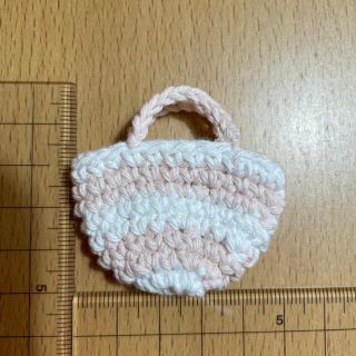 【44】小さなしましまトートバッグ　ハンドメイド(ミニチュア)