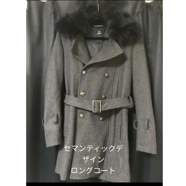 ロングコート グレー セマンティックデザイン - ジャケット/アウター ロングコート グレー セマンティックデザイン - ジャケット/アウター