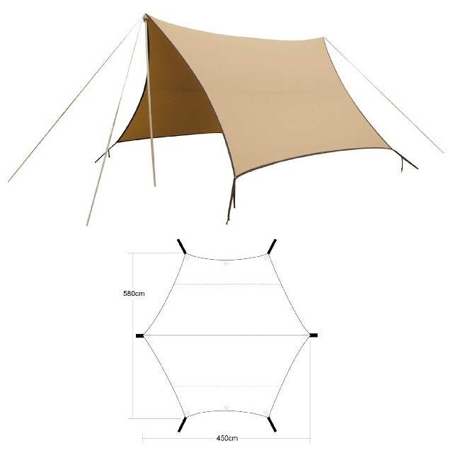 テンマクデザイン　焚火タープTC　コネクトヘキサ