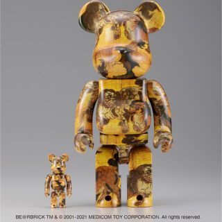 BE@RBRICK 狩野永徳「唐獅子図屏風」 100% ＆ 400%(その他)