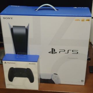 ソニー(SONY)の【新品・未使用・保証付き】プレイステーション５本体 ＋ 純正コントローラーセット(家庭用ゲーム機本体)