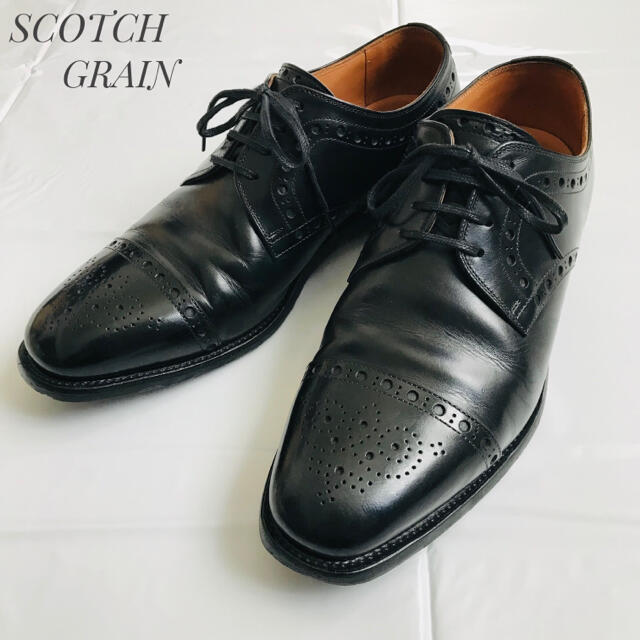 メンズスコッチグレイン SCOTCH GRAIN ビジネス 革靴 ブラック 25 3E