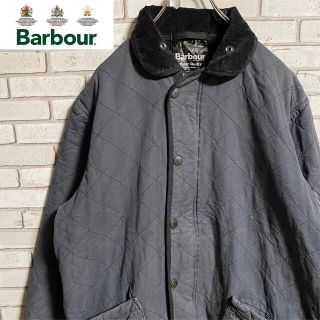 バーブァー(Barbour)の90s 古着 バブアー キルティングジャケット コーデュロイ トラッドスタイル(モッズコート)