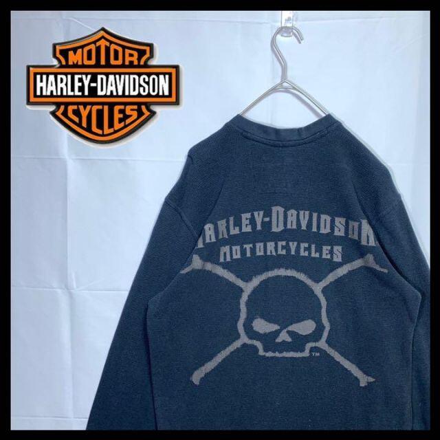 Harley Davidson(ハーレーダビッドソン)のHarley-Davidson ハーレーダビットソン サーマルTシャツ ワッフル メンズのトップス(Tシャツ/カットソー(七分/長袖))の商品写真