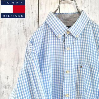 トミーヒルフィガー(TOMMY HILFIGER)の輸入古着◆トミーヒルフィガー◆チェック 長袖シャツ オーバーサイズ ビンテージ(シャツ)