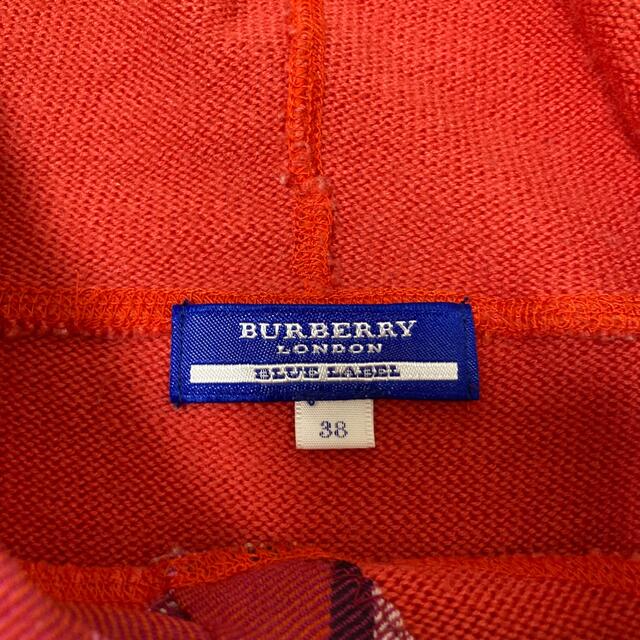 BURBERRY BLUE LABEL(バーバリーブルーレーベル)のBurberry/バーバリー ニットパーカー 赤色 レディースのトップス(ニット/セーター)の商品写真
