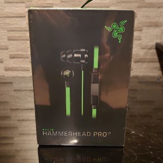 レイザー(LAZER)の新品未使用   Razer ゲーミンイヤホン HAMMERHEAD PRO V2(PC周辺機器)