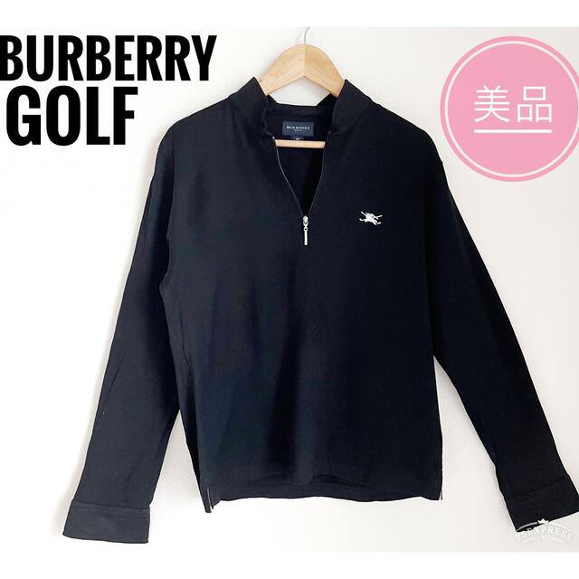 BURBERRY(バーバリー)のバーバリーゴルフ ゴルフウエア プルオーバー 黒 レディースのトップス(カットソー(長袖/七分))の商品写真