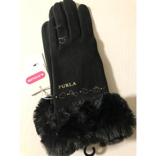 フルラ(Furla)の【スマホ対応】フルラ FURLA手袋(ジャージ手袋) 新品　黒(手袋)