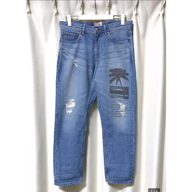 ative slit denim pantsデニム/ジーンズ