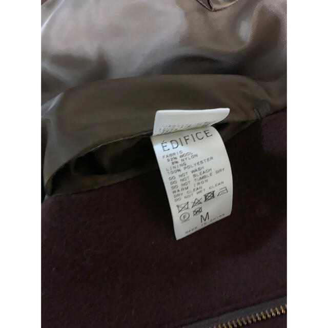 EDIFICE(エディフィス)のEDIFICE ビーバーフードコート　M ボルドー　エディフィス  メンズのジャケット/アウター(ステンカラーコート)の商品写真
