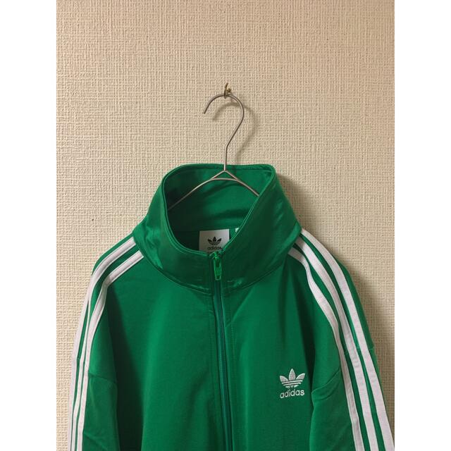 adidas トラックジャケット トレフォイル刺繍 グリーン 緑 Lサイズ