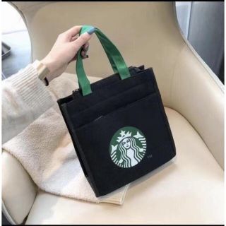 スターバックスコーヒー(Starbucks Coffee)の人気商品　スタバトートバッグ　ブラック　日本未発売　新品未使用　　セール中(トートバッグ)