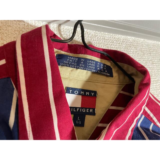 TOMMY HILFIGER(トミーヒルフィガー)の90s 古着 TOMMY HILFIGER ストライプBDシャツ マルチカラー  メンズのトップス(シャツ)の商品写真