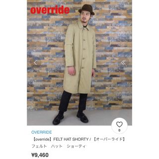 オーバーライド(override)の【新品】override　オーバーライド　FELT HAT SHORTY　タグ付(ハット)