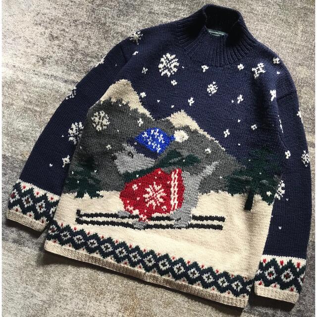 可愛すぎるワンちゃん 90´s vintage ラルフローレン ニットセーター