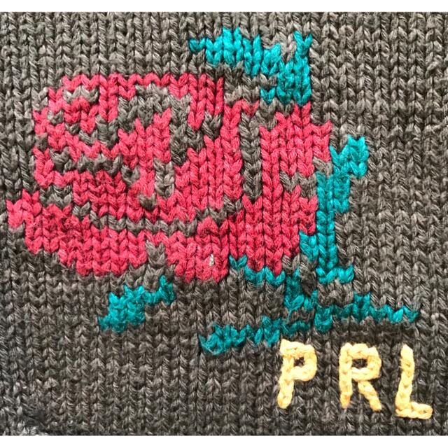 POLO RALPH LAUREN(ポロラルフローレン)の別格 圧巻の虎×薔薇デザイン ラルフローレン カウチン ニット ジャケット XS メンズのトップス(ニット/セーター)の商品写真