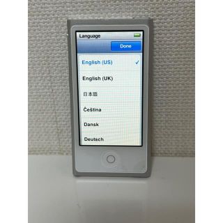 アップル(Apple)のiPod nano 第7世代 16GB シルバー MD480J カバーフィルム付(ポータブルプレーヤー)