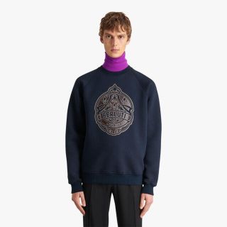 ベルルッティ(Berluti)のBERLUTI スウェットシャツ ボンデッドレザークレスト(スウェット)