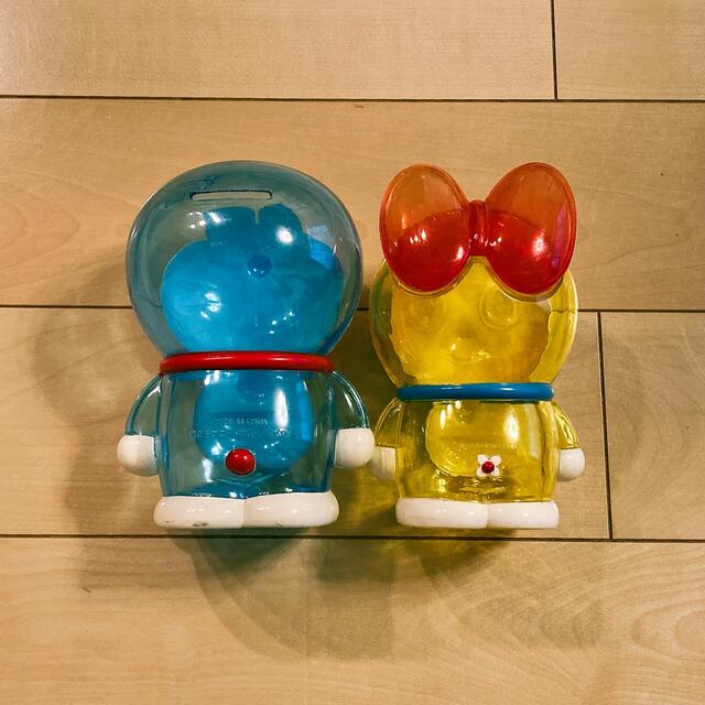 ドラえもん&ドラミちゃん クリスタル 貯金箱の通販 by achu's ドラえもん&ドラミちゃん クリスタル 貯金箱の通販 by achu's