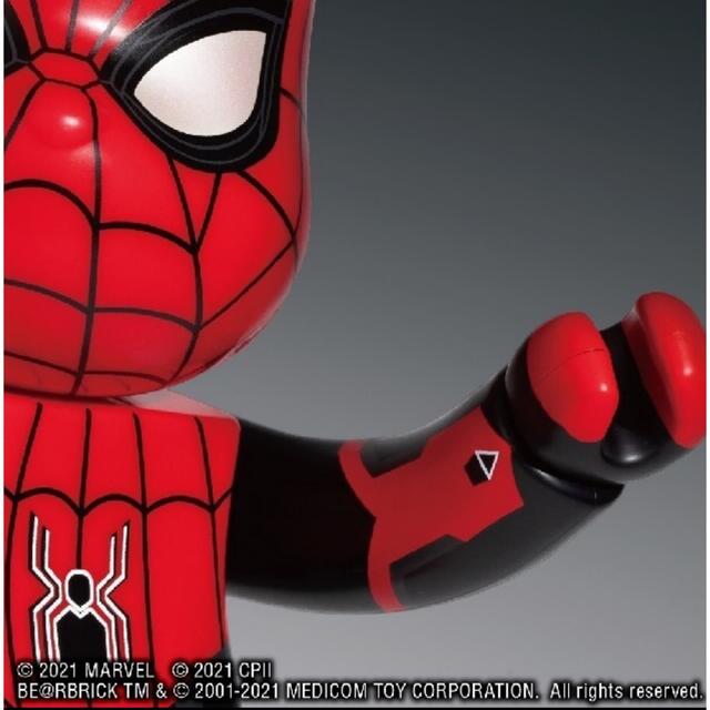 MEDICOM TOY(メディコムトイ)の【BE@RBRICK 】スパイダーマン　100% & 400% 4つセット ハンドメイドのおもちゃ(フィギュア)の商品写真
