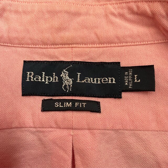 Ralph Lauren(ラルフローレン)の古着 90s POLO Ralph Lauren 長袖BDシャツ ピンク メンズのトップス(シャツ)の商品写真