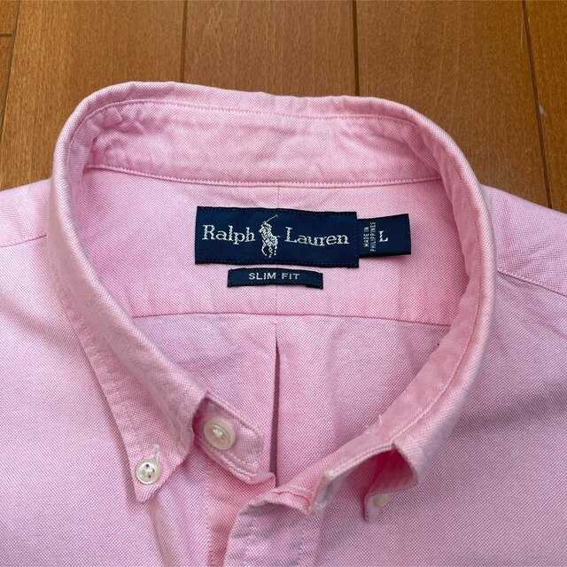 Ralph Lauren(ラルフローレン)の古着 90s POLO Ralph Lauren 長袖BDシャツ ピンク メンズのトップス(シャツ)の商品写真